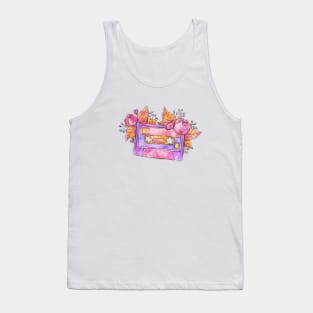 Vintage Mixtape Cassette with flowers Tank Top